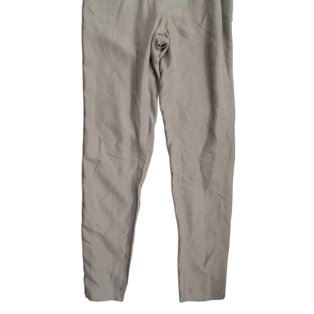 Reiss Kate Silk Tie Waist Skinny Leg Jumpsuit Womens 4 Taupe - Picture 5 of 16